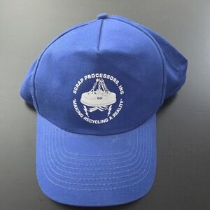 Scrap‎ Processors Inc Recycling Hat Strapback Blue OSFM Baseball Cap KC Caps Vtg